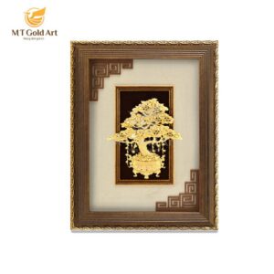Tranh cây tài lộc dát vàng (25x32cm)