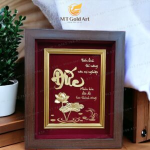 Tranh chữ Đức dát vàng (25x32cm)