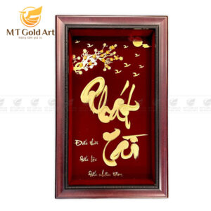Tranh chữ phát tài dát vàng 24k (35x55cm)