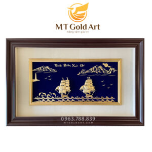 Tranh đôi thuyền thuận buồm xuôi gió (40x65cm)