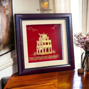 Tranh hồ gươm (20x20cm) - Biểu tượng văn hóa Việt Nam