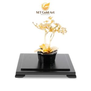 Chậu Lan Hồ Điệp bốn cành dát vàng (23x16x23cm)