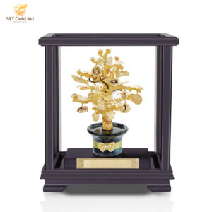 Cây tài lộc dát vàng (16x20x23cm)