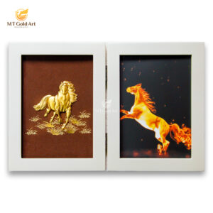 Khung ảnh mã đáo thành công dát vàng (15x20cm)