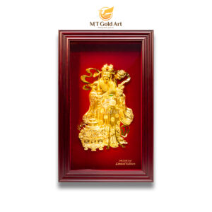 Tranh thần tài dát vàng (40x65cm)