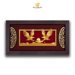 Tranh đại bàng tung cánh dát vàng (42x81cm)