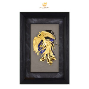 Tranh Chim Phượng Hoàng dát vàng (24x35cm)